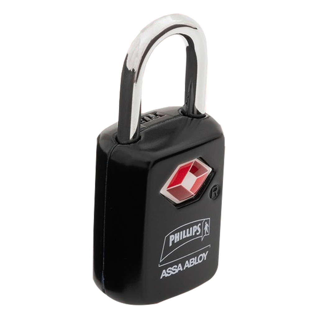 CANDADO PHILLIPS C/LLAVE TSA NEGRO