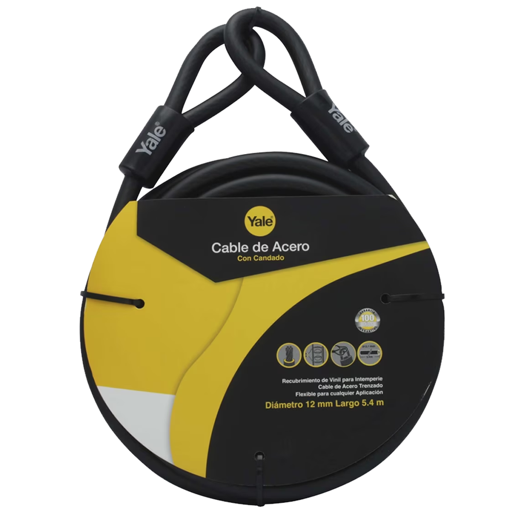 CABLE YALE FLEXIBLE CANDADO 12 X 5400 MM