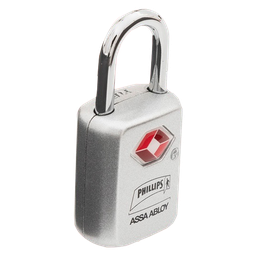 [MX6572] CANDADO PHILLIPS C/LLAVE TSA PLATA